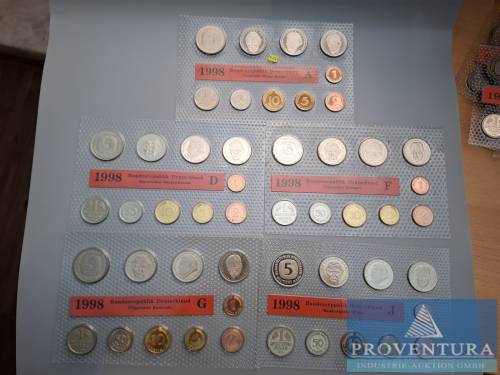 KMS Bundesrepublik Deutschland 1998 ADFGJ st 64.40 DM